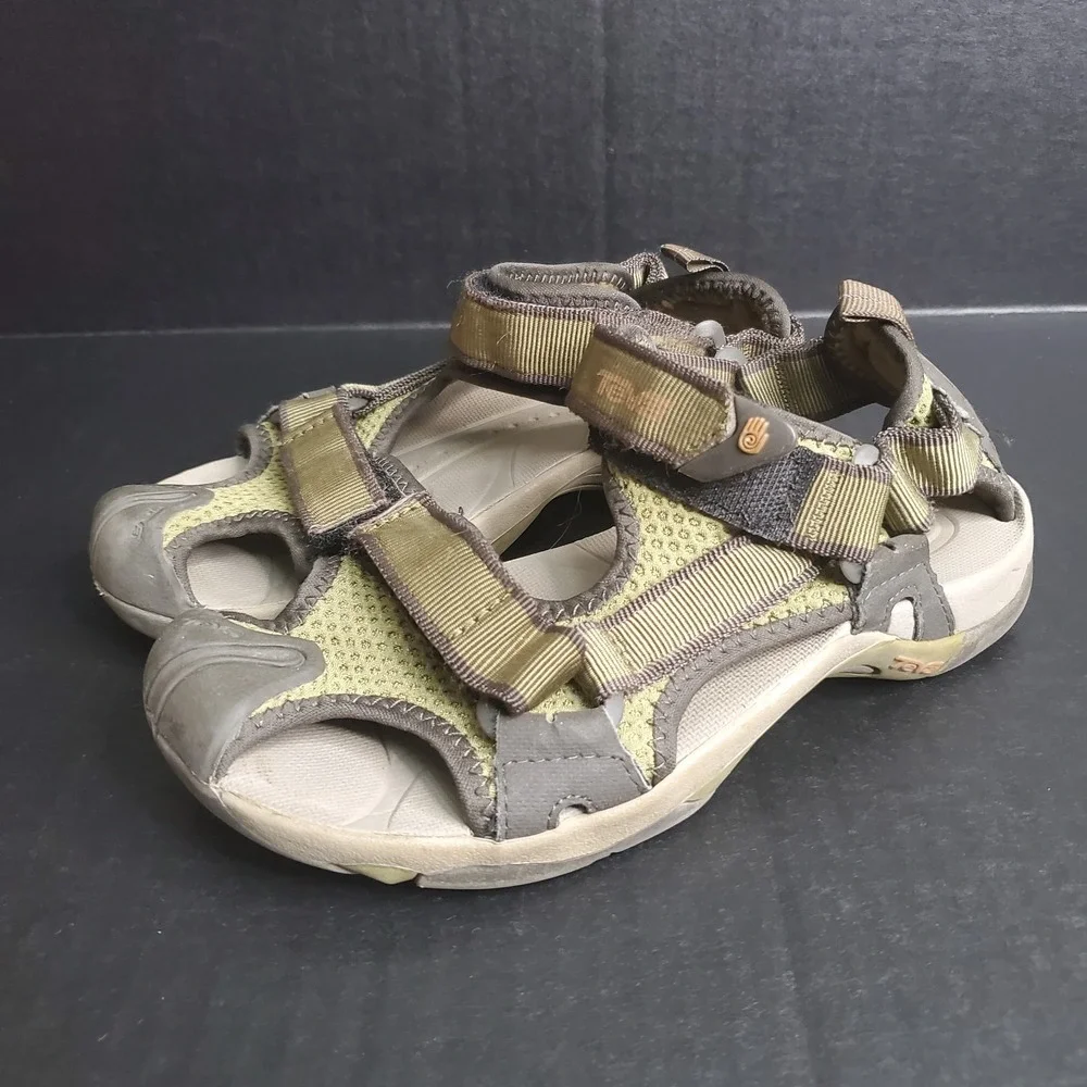 Teva Hiking Sandals Sports Water Green Toachi 6205 Unisex‎ Size 4 Youth Big Kids